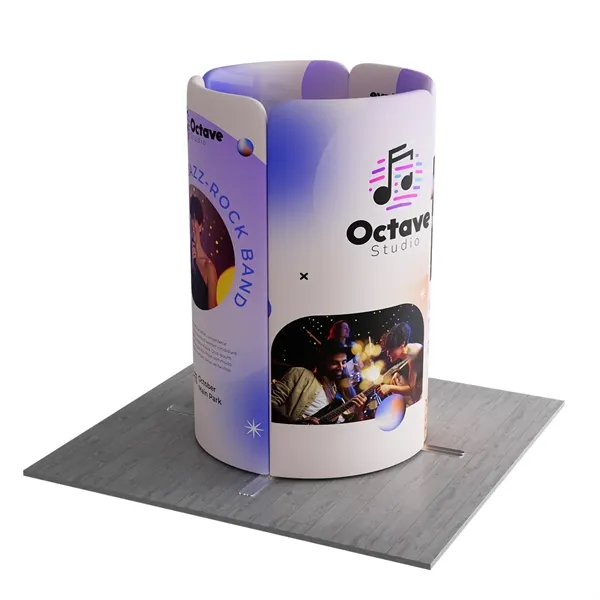 6.5'wx6.5'h MagLock Round Booth Display Kit A, lightweight frame, full color... from ASI 49891 Discount Marketing Products / DMP