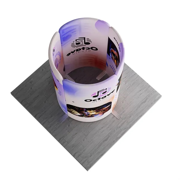 6.5'wx6.5'h MagLock Round Booth Display Kit A, lightweight frame, full color... from ASI 49891 Discount Marketing Products / DMP