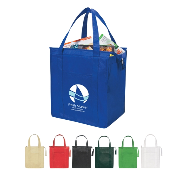 Zipper Non-Woven Tote Bags + 1C Silkscreen on 1S + free... from ASI 37218 Athena Promo (tm)