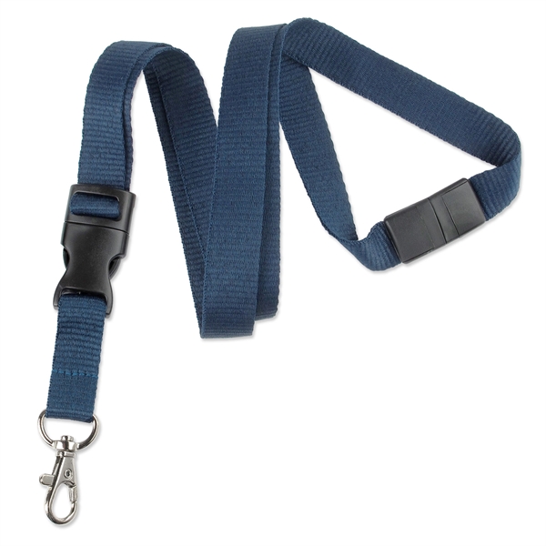 Sleek looking polyester lanyards come with a black detachable buckle, a... from ASI 79898 Promovision / PROMOVISION