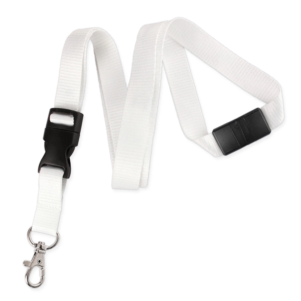 Sleek looking polyester lanyards come with a black detachable buckle, a... from ASI 79898 Promovision / PROMOVISION