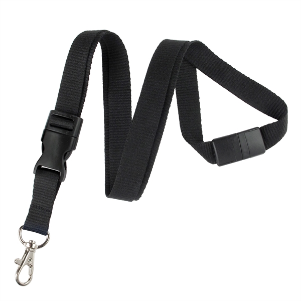 Sleek looking polyester lanyards come with a black detachable buckle, a... from ASI 79898 Promovision / PROMOVISION