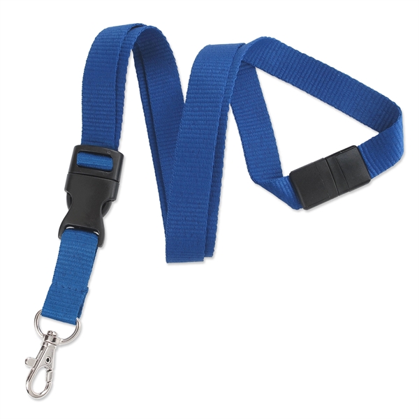 Sleek looking polyester lanyards come with a black detachable buckle, a... from ASI 79898 Promovision / PROMOVISION