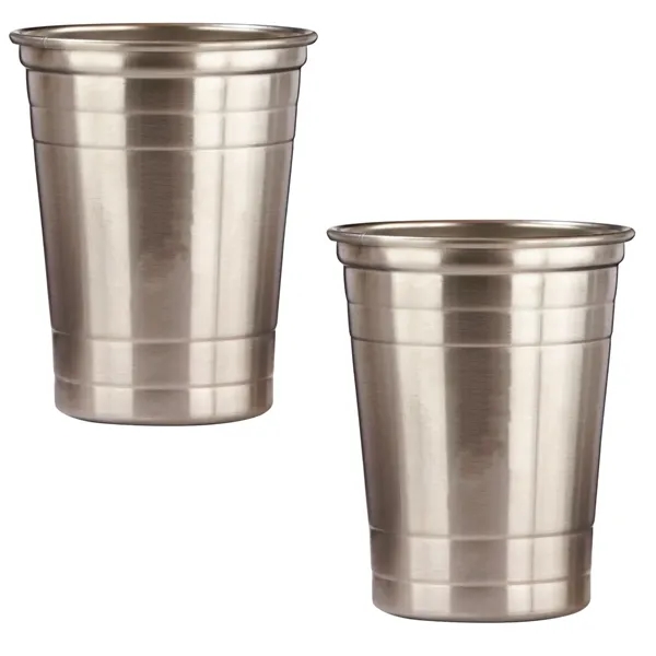 16 oz. single wall stainless steel party cup.... from ASI 68507 The Magnet Group / Perfect Line