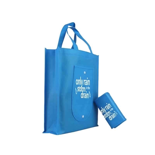 Non-Woven Foldable Tote Bags with 1C Silkscreen on 1S and shipping... from ASI 37218 Athena Promo (tm)
