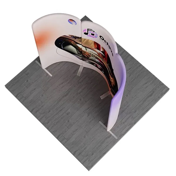 9'wx8'h MagLock Curved Booth Display Kit D, lightweight frame, full color... from ASI 49891 Discount Marketing Products / DMP