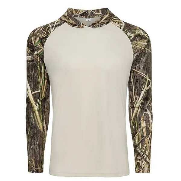 Biloxi long sleeve hoodie shirt made of 100% microfiber performance polyester.... from ASI 85988 Century Place Apparel