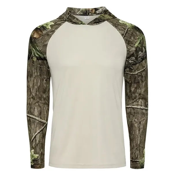 Biloxi long sleeve hoodie shirt made of 100% microfiber performance polyester.... from ASI 85988 Century Place Apparel