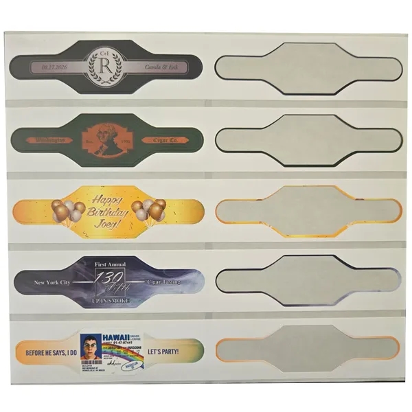 3.25" Digital Print Cigar Bands - Stock Shape, Low-Quantity, Full Color... from ASI 31490 Admatch Corporation