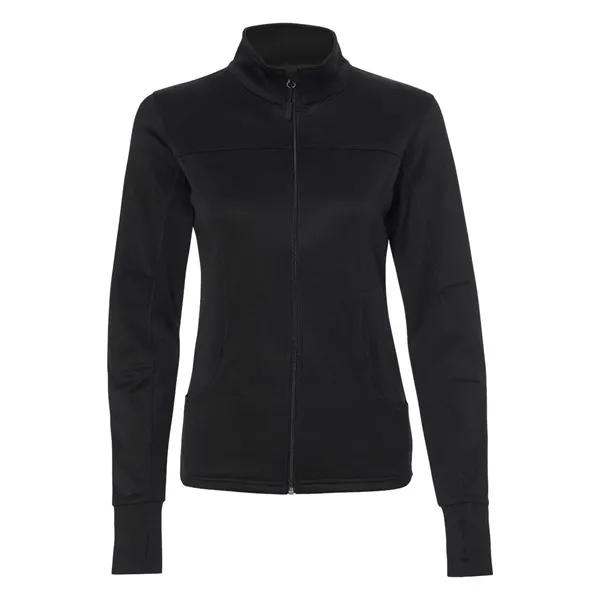 Women's Poly-Tech full-zip track jacket with an exposed coil zipper, hidden... from ASI 84358 S&S Activewear