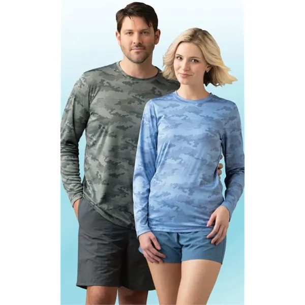 Long Sleeve Performance Tee with all over Hex Camo Sublimated Print... from ASI 85988 Century Place Apparel