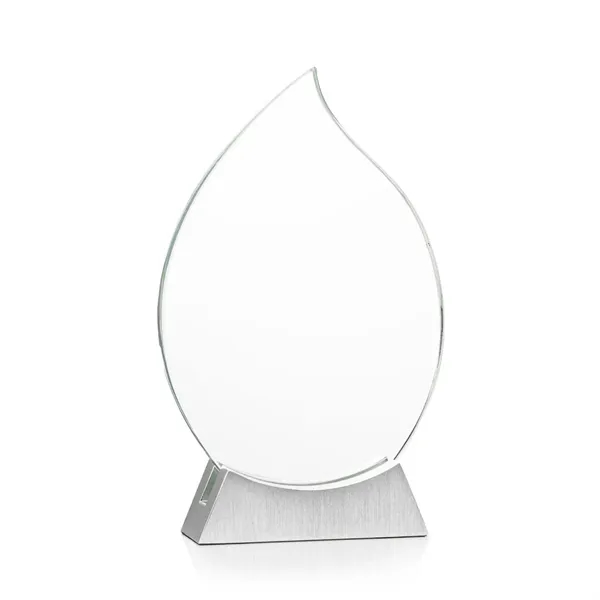 The stunning starfire crystal Carmack VividPrint™ Award features a graceful flame/teardrop... from ASI 84592 St Regis Group / St Regis