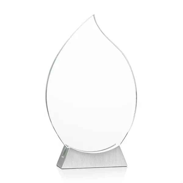 The stunning starfire crystal Carmack VividPrint™ Award features a graceful flame/teardrop... from ASI 84592 St Regis Group / St Regis