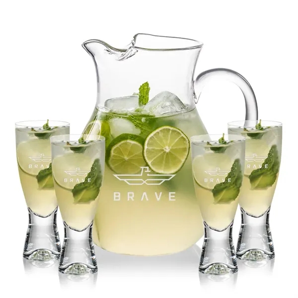 The Montclair Pitcher & Cocktail Glasses Set brings refined simplicity to... from ASI 84592 St Regis Group