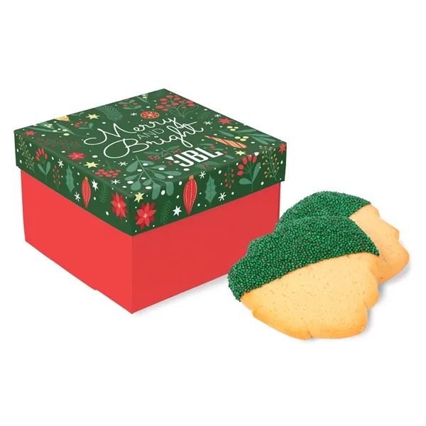 3 Pack Christmas Tree Cookies in Full Color Gift Box... from ASI 44900 NC Custom (CI/Lanco) / Chocolate Inn