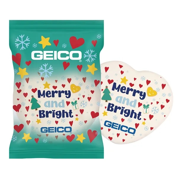 3" Iced Full Color Vanilla Cookie- Heart... from ASI 44900 NC Custom (CI/Lanco) / Chocolate Inn