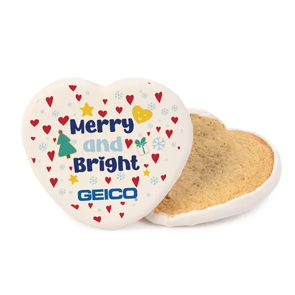 3" Iced Full Color Vanilla Cookie- Heart... from ASI 44900 NC Custom (CI/Lanco) / Chocolate Inn