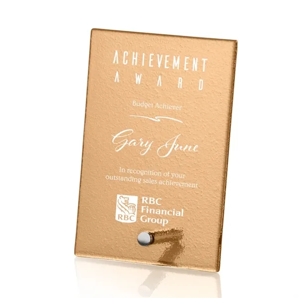 The budget busting Atchison awards feature an elegantly russet-colored frosted ice... from ASI 84592 St Regis Group / St Regis