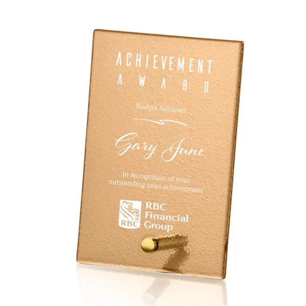 The budget busting Atchison awards feature an elegantly russet-colored frosted ice... from ASI 84592 St Regis Group / St Regis