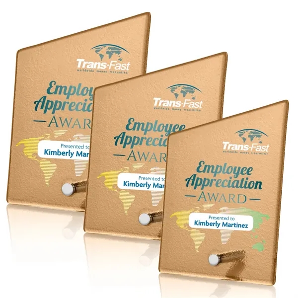 The budget-busting Atchison awards feature an elegantly russet-colored frosted ice-textured back... from ASI 84592 St Regis Group / St Regis