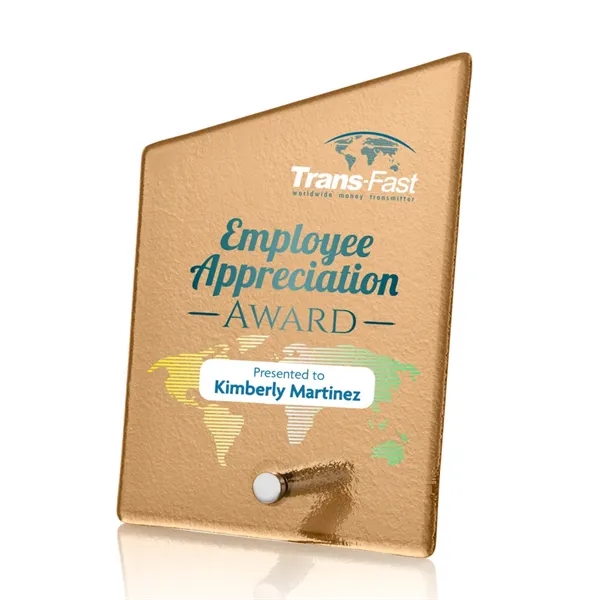 The budget-busting Atchison awards feature an elegantly russet-colored frosted ice-textured back... from ASI 84592 St Regis Group / St Regis