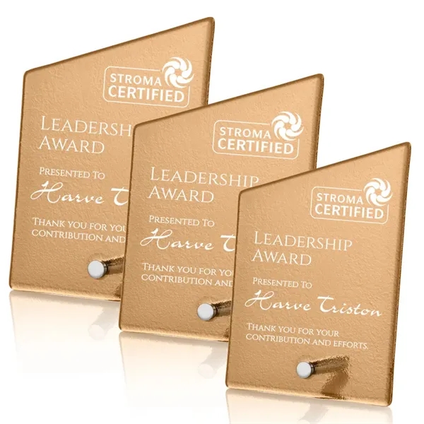 The budget busting Atchison awards feature an elegantly russet-colored frosted ice... from ASI 84592 St Regis Group / St Regis