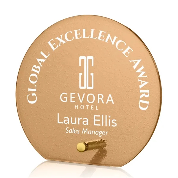 The budget busting Atchison awards feature an elegantly russet-colored frosted ice... from ASI 84592 St Regis Group / St Regis