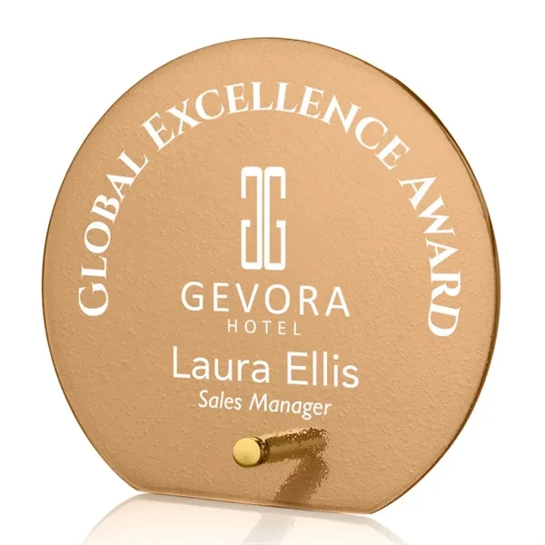 The budget busting Atchison awards feature an elegantly russet-colored frosted ice... from ASI 84592 St Regis Group / St Regis