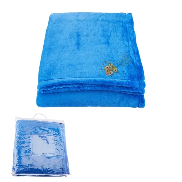 50" x 60" polyester faux mink fleece blanket with self-finish hem,... from ASI 79530 Prime Line