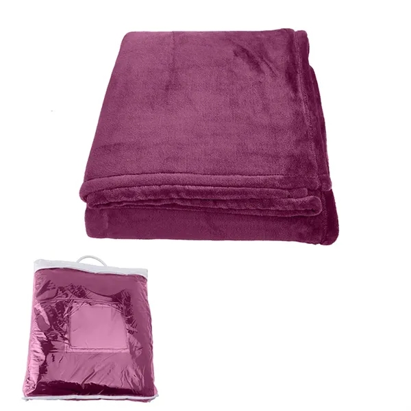 50" x 60" polyester faux mink fleece blanket with self-finish hem,... from ASI 79530 Prime Line