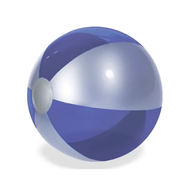 PVC beach ball has alternating silver and translucent colored panels.... from ASI 79530 Prime Line