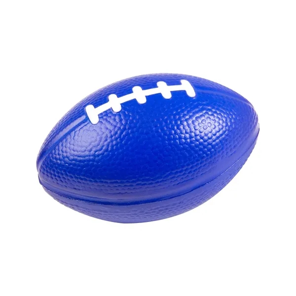 Football shaped stress reliever made of polyurethane foam; customization included.... from ASI 79530 Prime Line