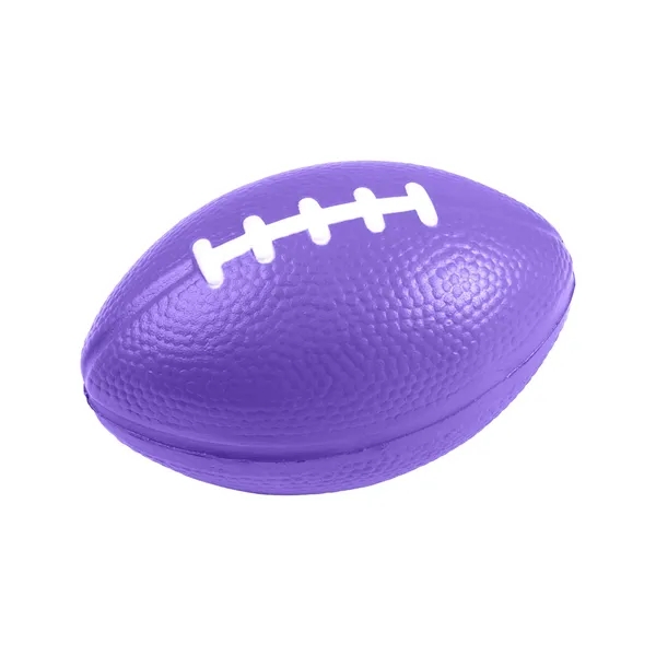 Football shaped stress reliever made of polyurethane foam; customization included.... from ASI 79530 Prime Line