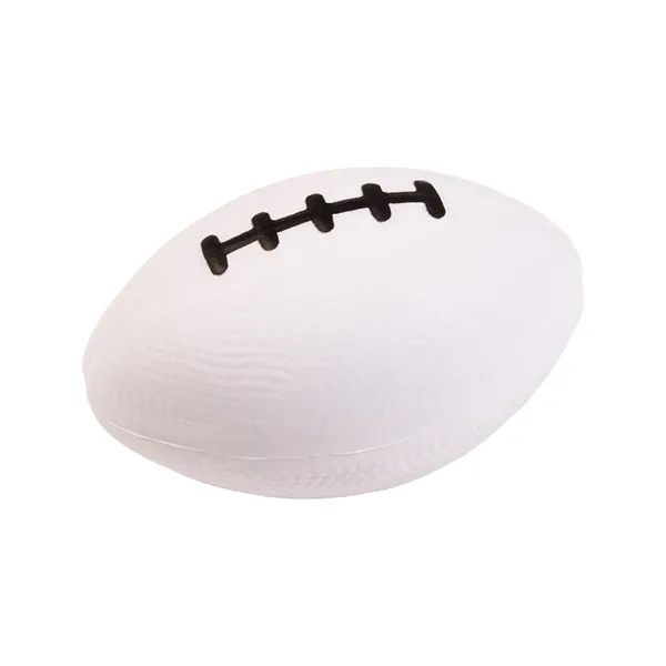 Football shaped stress reliever made of polyurethane foam; customization included.... from ASI 79530 Prime Line