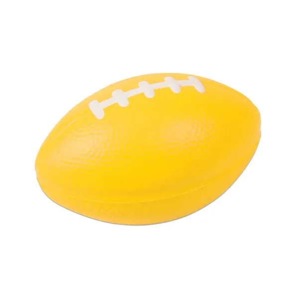 Football shaped stress reliever made of polyurethane foam; customization included.... from ASI 79530 Prime Line