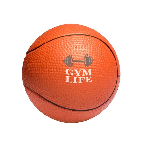 Basketball shaped stress reliever made of polyurethane foam; customization included.... from ASI 79530 Prime Line