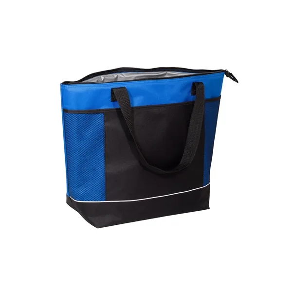 Polyester insulated tote bag with zippered compartment, front pocket, web handles... from ASI 79530 Prime Line