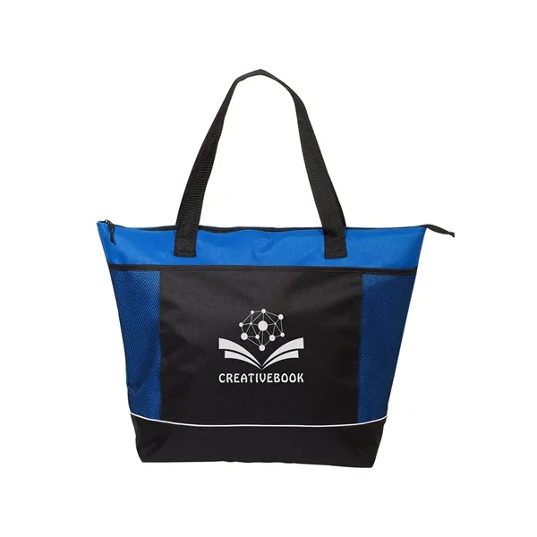 Polyester insulated tote bag with zippered compartment, front pocket, web handles... from ASI 79530 Prime Line
