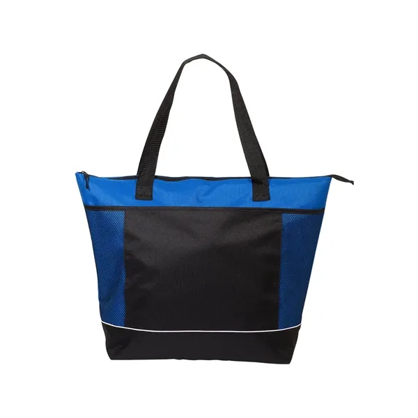 Polyester insulated tote bag with zippered compartment, front pocket, web handles... from ASI 79530 Prime Line