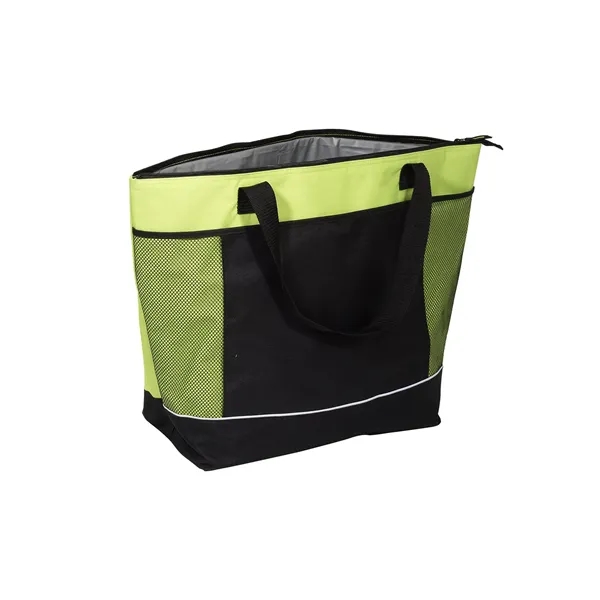 Polyester insulated tote bag with zippered compartment, front pocket, web handles... from ASI 79530 Prime Line