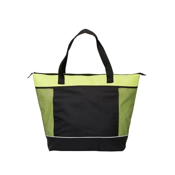 Polyester insulated tote bag with zippered compartment, front pocket, web handles... from ASI 79530 Prime Line