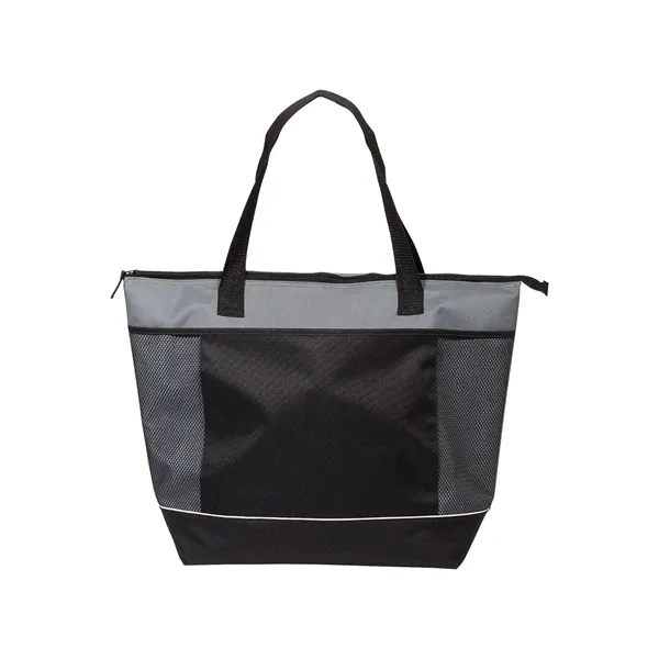 Polyester insulated tote bag with zippered compartment, front pocket, web handles... from ASI 79530 Prime Line