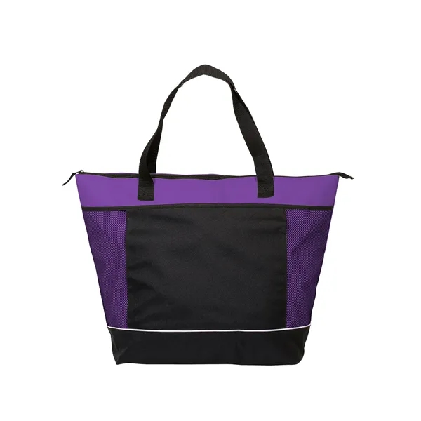 Polyester insulated tote bag with zippered compartment, front pocket, web handles... from ASI 79530 Prime Line