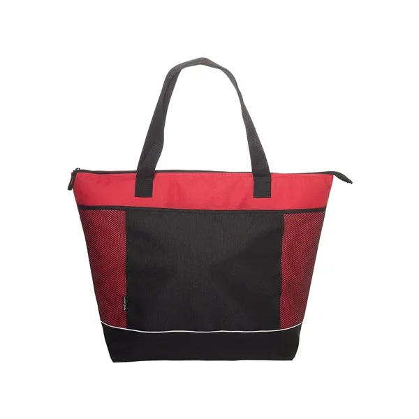 Polyester insulated tote bag with zippered compartment, front pocket, web handles... from ASI 79530 Prime Line