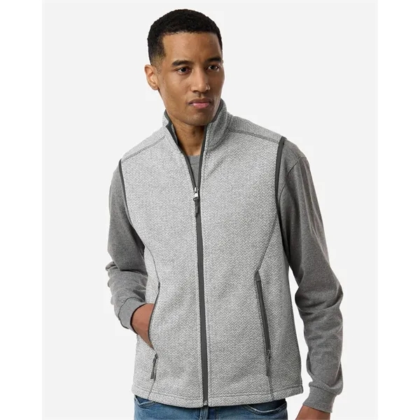 North End Men's Jasper Jacquard Fleece Vest... from ASI 84358 S&S Activewear