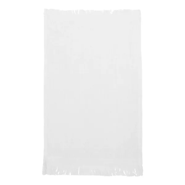 100% cotton fingertip towel with fringed ends, one side of velour,... from ASI 84358 S&S Activewear