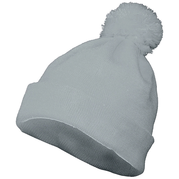 Pom beanie with two layers of 100% acrylic knit.... from ASI 37461 Augusta Sportswear