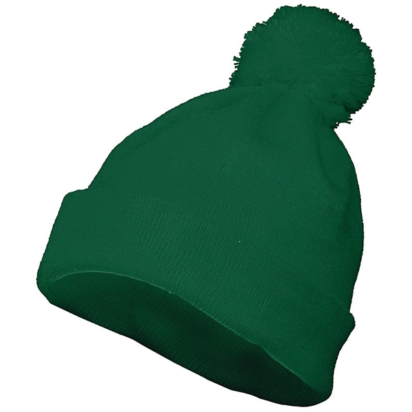 Pom beanie with two layers of 100% acrylic knit.... from ASI 37461 Augusta Sportswear