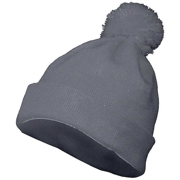 Pom beanie with two layers of 100% acrylic knit.... from ASI 37461 Augusta Sportswear