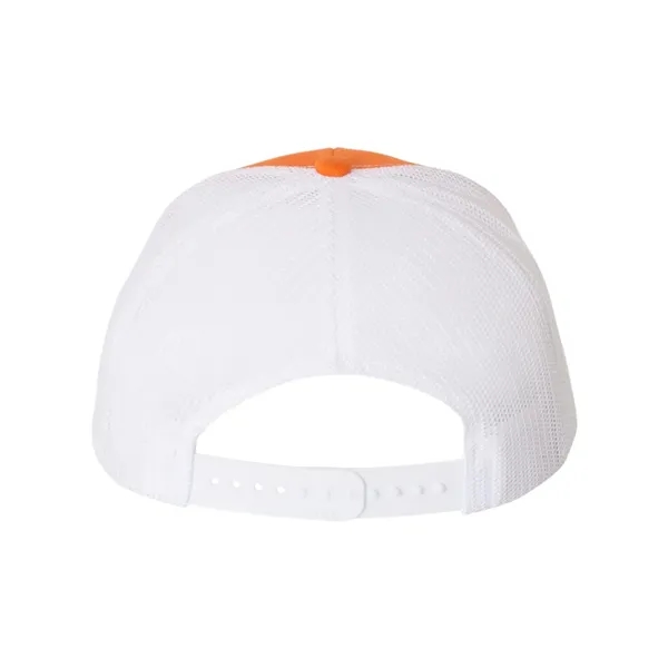 Trucker snapback cap made of polyester/cotton with a mesh back and... from ASI 84358 S&S Activewear